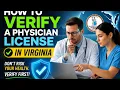 How to verify a physician license in Virginia