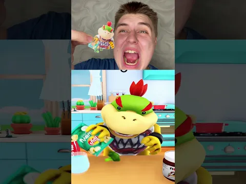 PINK BOX REACT POV - Bowser Jr When Mom goes out 😂🤭 Animation Meme #funny #mario