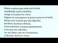 Our Father in Spanish