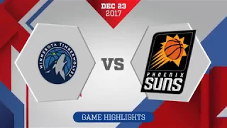 Minnesota Timberwolves Vs Phoenix Suns December 23 2017 