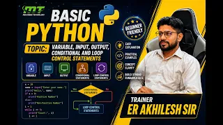 Python Programming for Beginners Variables Input Output Conditional Loop Control Statements