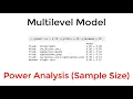 Power Calculation Multilevel Modeling