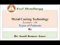 L 6 Types of Patterns Metal Casting Process by SKJ