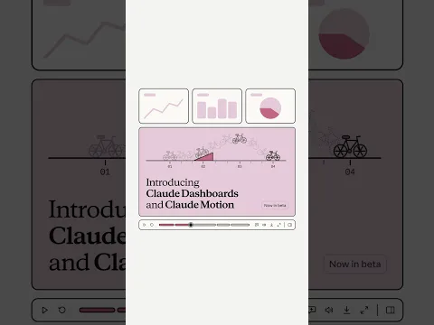 Introducing Claude Dashboards and Claude Motion