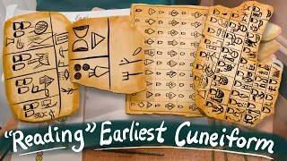 The oldest cuneiform tablets aren't all that readable (in the usual sense of the word)