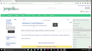 What is the default value of local variables or method variables - javapedia net