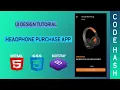 UI Design Tutorial - Headphone Purchase App UI HTML CSS BOOTSTRAP