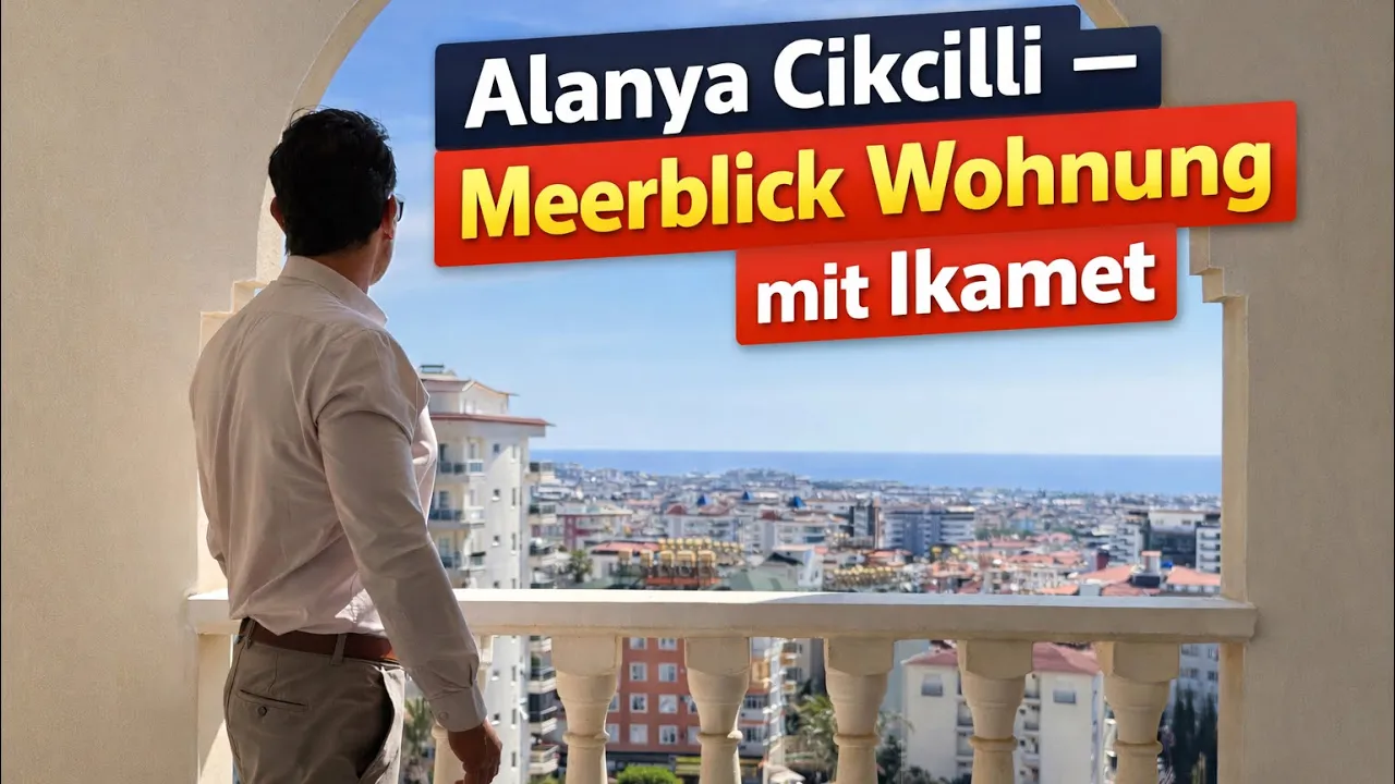Sea-View 2+1 Apartment in Cikcilli with sea view and residence permit suitable