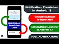 Notification Permission in Android 13 Runtime Notification Permission POST - NOTIFICATIONS