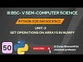 Set Operations in Numpy Python