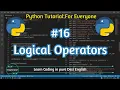 - Logical Operators in Python Python Tutorial For Absolute Beginners 2020 DeepScript