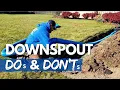 Dos Don ts - Downspout Drain in the North Where Winter is Winter Complete Guide