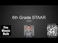 6th Grade Mathematics STAAR 2025 from Five Minute Math