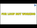 Ubuntu For loop not working