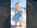 Lagu Apate Apate Apt Apt 🥰 Cute Baby 🍼 Singing  With Puppy #shorts #viral