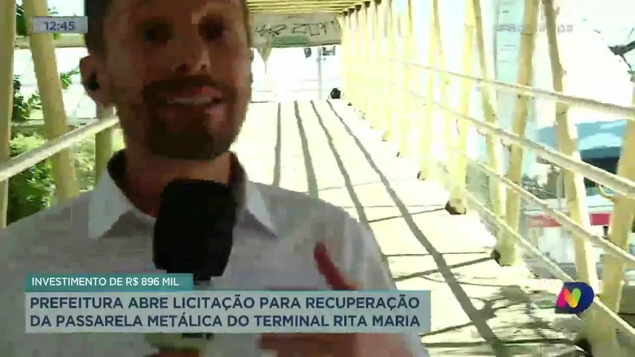 Prefeitura abre licitação para recuperação da passarela metálica do Terminal Rita Maria