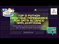 Top 5 Python Frontend Frameworks for Data Science Applications