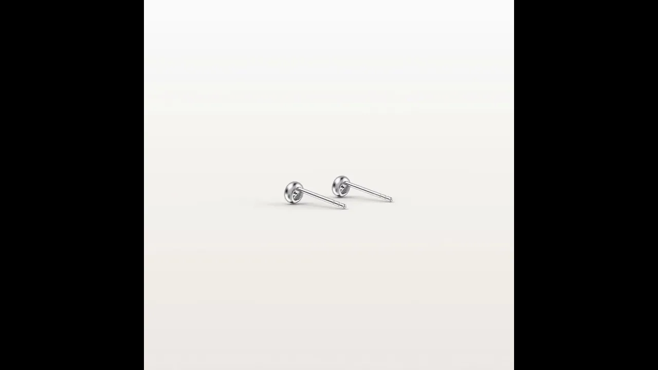 Minimalist Lab Diamond Bezel Stud Earrings in 14K Gold/Platinum
