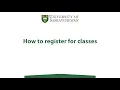 How to register for classes