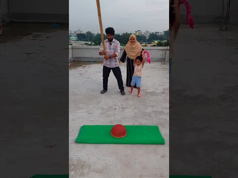 Ayesha Moni’s Father Fails to Break the Pot #PotBreakingGame 😂 #Shorts #RealLifeStory #FamilyVlog
