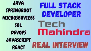 Tech Mahindra Full Stack Developer Interview Java Spring Boot Microservices AWS DevOps
