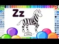 Zebra Coloring Pages for Kids Letter Z Printable coloring Pages for Preschoolers Alphabet letter