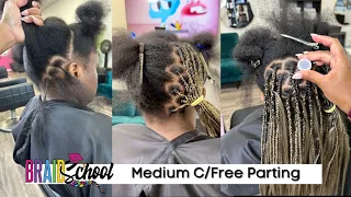 C-Parts With a Middle Part Step By Step BraidSchool Ep 110