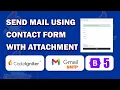 Send Email With Contact Form Attachment Using CodeIgniter 4 Gmail SMTP
