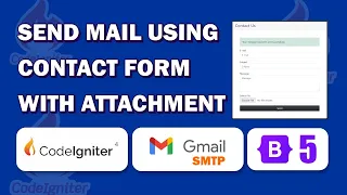 Send Email With Contact Form Attachment Using CodeIgniter 4 Gmail SMTP