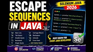 202 Escape Sequences in Java Selenium Java 2026