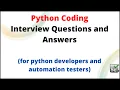 Python Coding Interview Questions and Answers IBM Capgemini HPE Toshiba interview questions