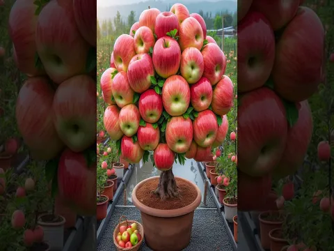 How to grow apple to harvest more apples fruits #shorts #garden #satisfying