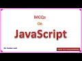 JavaScript MCQ Part 6 Rapid Test Programming Joshi P D