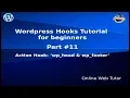 Wordpress Hooks Tutorial for beginners from scratch Action hook wp - head wp