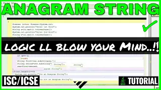 Anagram String java program