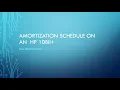 Amortization on HP 10bII