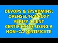 DevOps SysAdmins verify client certificates using a non-CA certificate