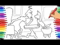 THE GRINCH COLORING BOOK - HOW TO DRAW THE GRINCH AND HIS DOG MAX