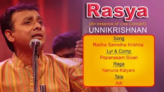 radha sametha krishna unnikrishnan carnatic vocal rasya
