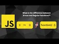Arrow vs Regular functions in javascript