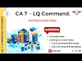 CA 7 Command Reference - LQ Command CA7 LQ Command formats CA 7 command tutorial CA7 Queues