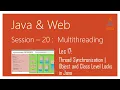 Multithreading in Java Thread Synchronization Synchronized Block in java