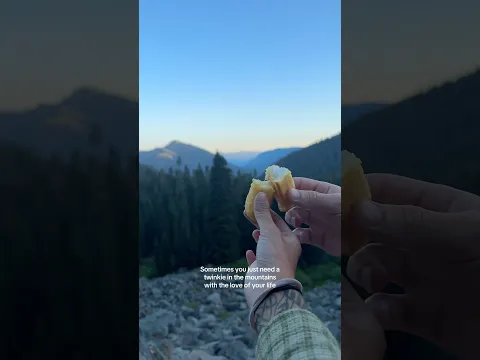 Sometimes all you need is a twinkie in the mountains with the love of your life 🙌💛 #mtrainier