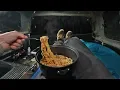 Cooking Gourmet Ramen Out of My Truck Camping Meal