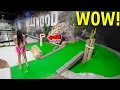 This is a Fantastic Indoor Mini Golf Course