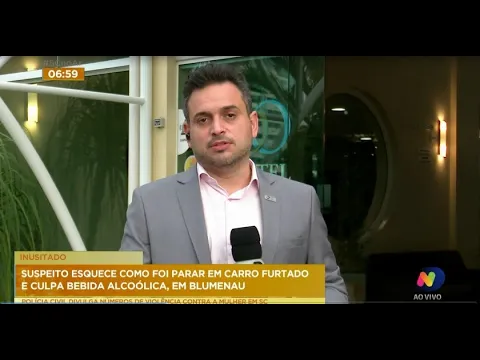 Blumenau: suspeito esquece como foi em carro furtado e culpa a bebida alcóolica