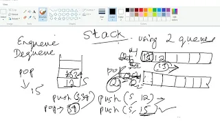 Stack implementation using 2 Queues Data Structures and Programming