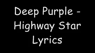 deep purple highway star lyrics