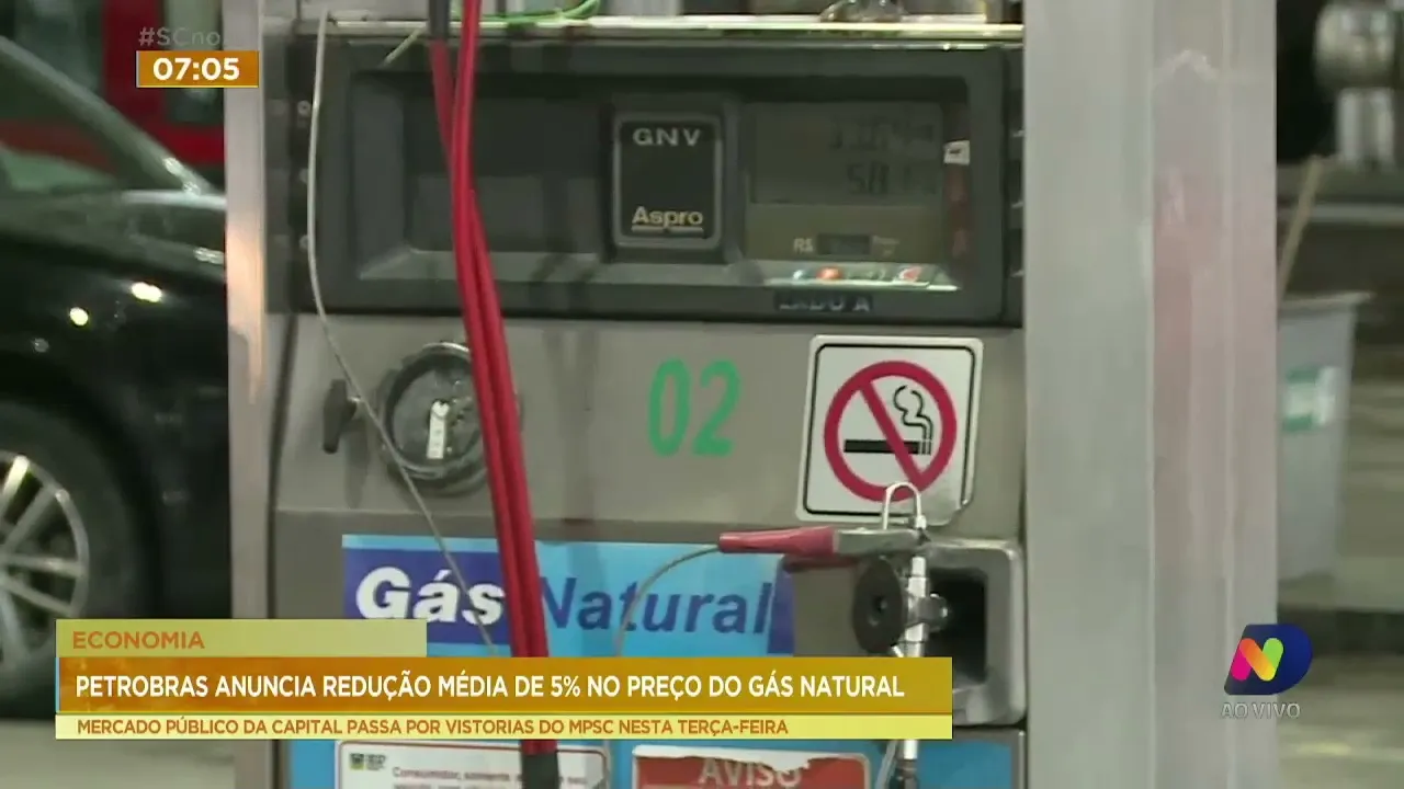 Preço do gás natural diminui em 5% às distribuidoras