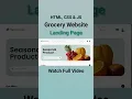 How to Create Grocery Website Using HTML CSS Fast Code